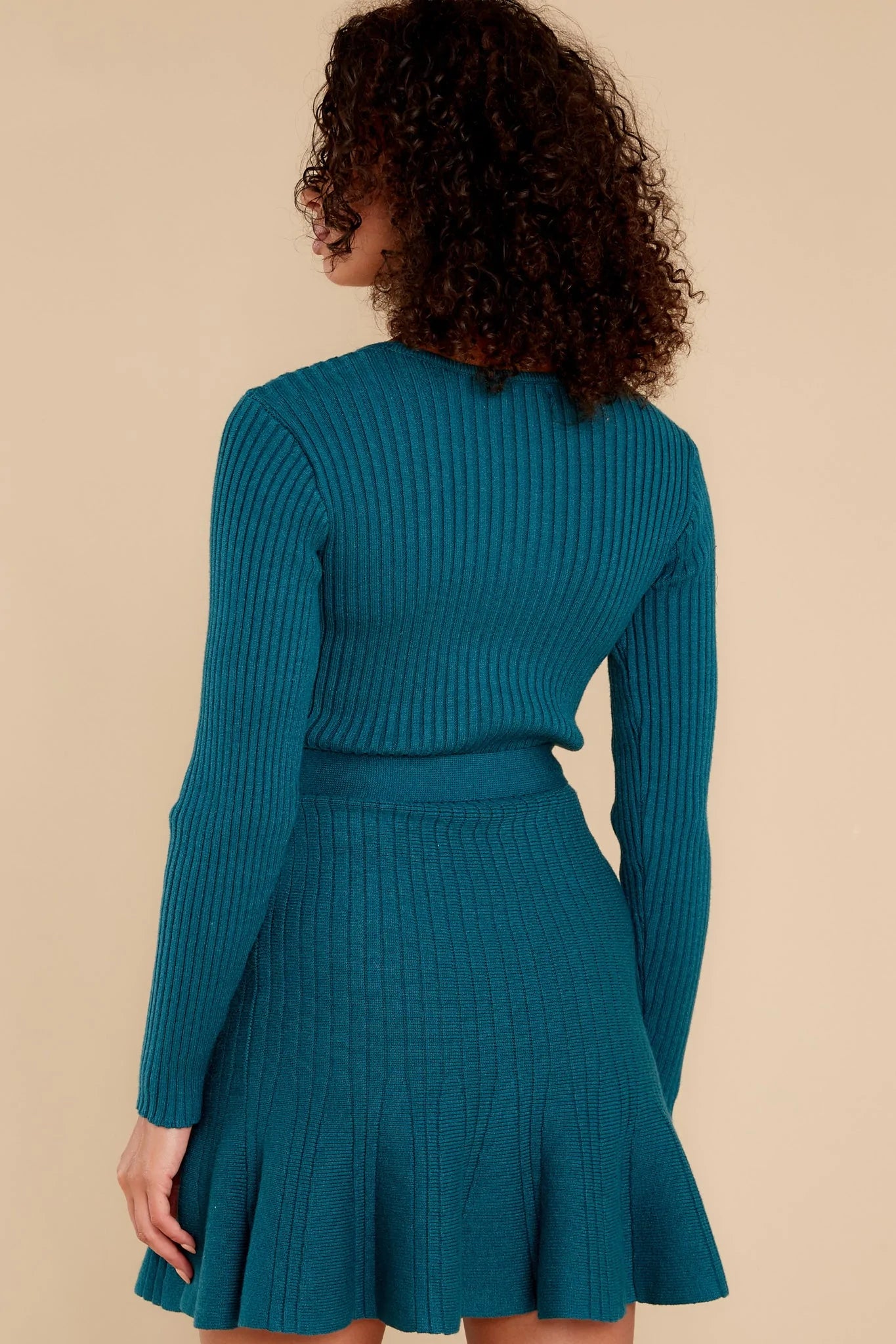 Making Moves Teal Sweater Dress - qrack theme