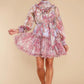 Beginning To Flourish Lavender Floral Print Dress - qrack theme