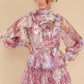 Beginning To Flourish Lavender Floral Print Dress - qrack theme