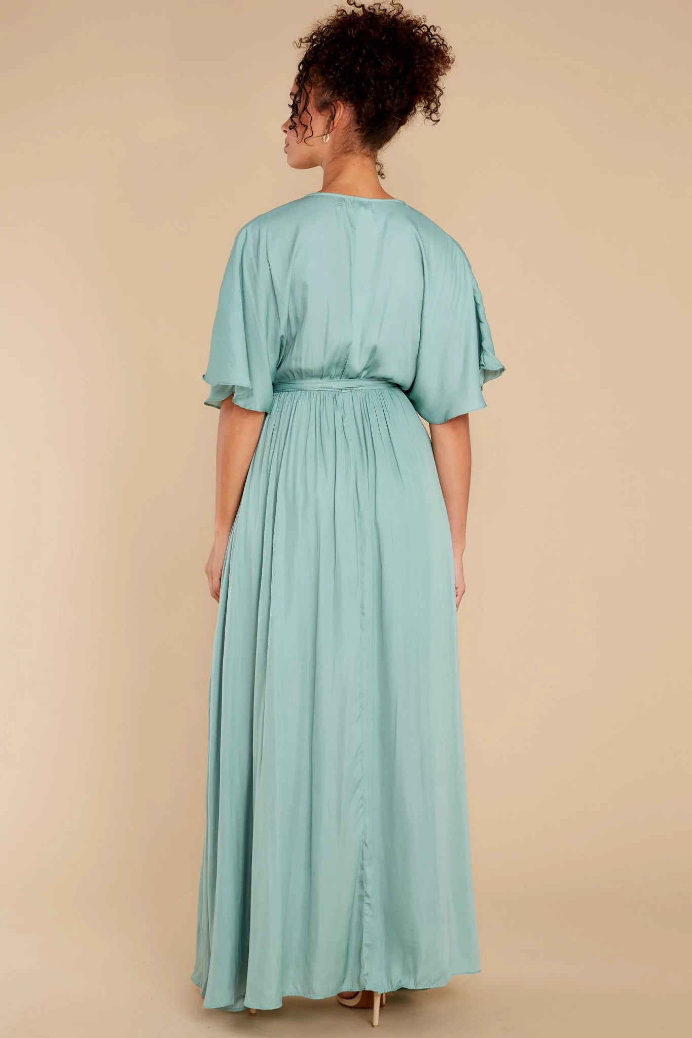 Cross My Heart Dusted Jade Maxi Dress - qrack theme
