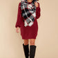 Pull Me Closer Wine Sweater Dress - qrack theme