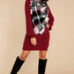 Pull Me Closer Wine Sweater Dress - qrack theme