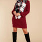 Pull Me Closer Wine Sweater Dress - qrack theme