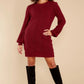 Pull Me Closer Wine Sweater Dress - qrack theme