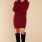 Pull Me Closer Wine Sweater Dress - qrack theme