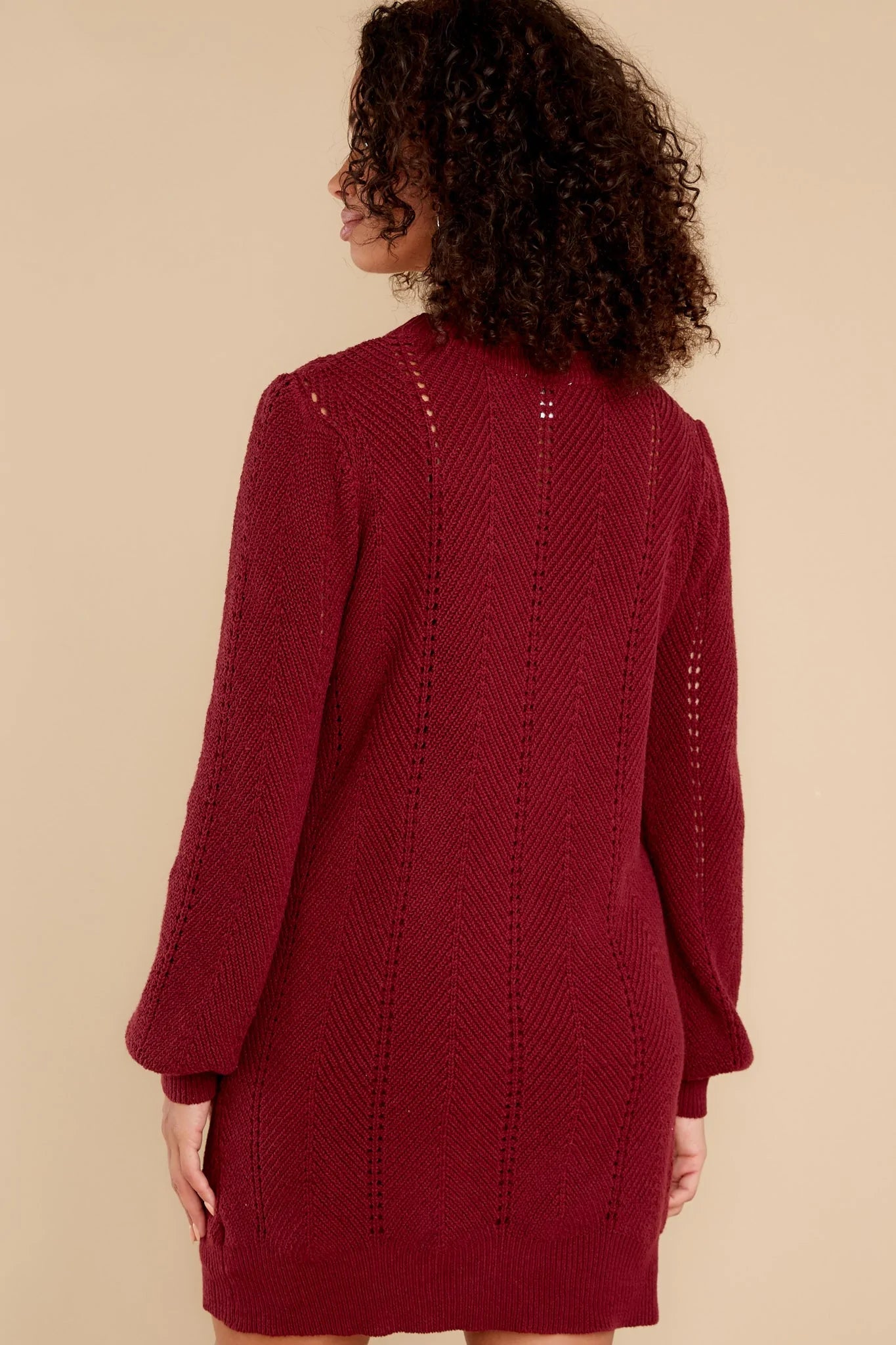 Pull Me Closer Wine Sweater Dress - qrack theme