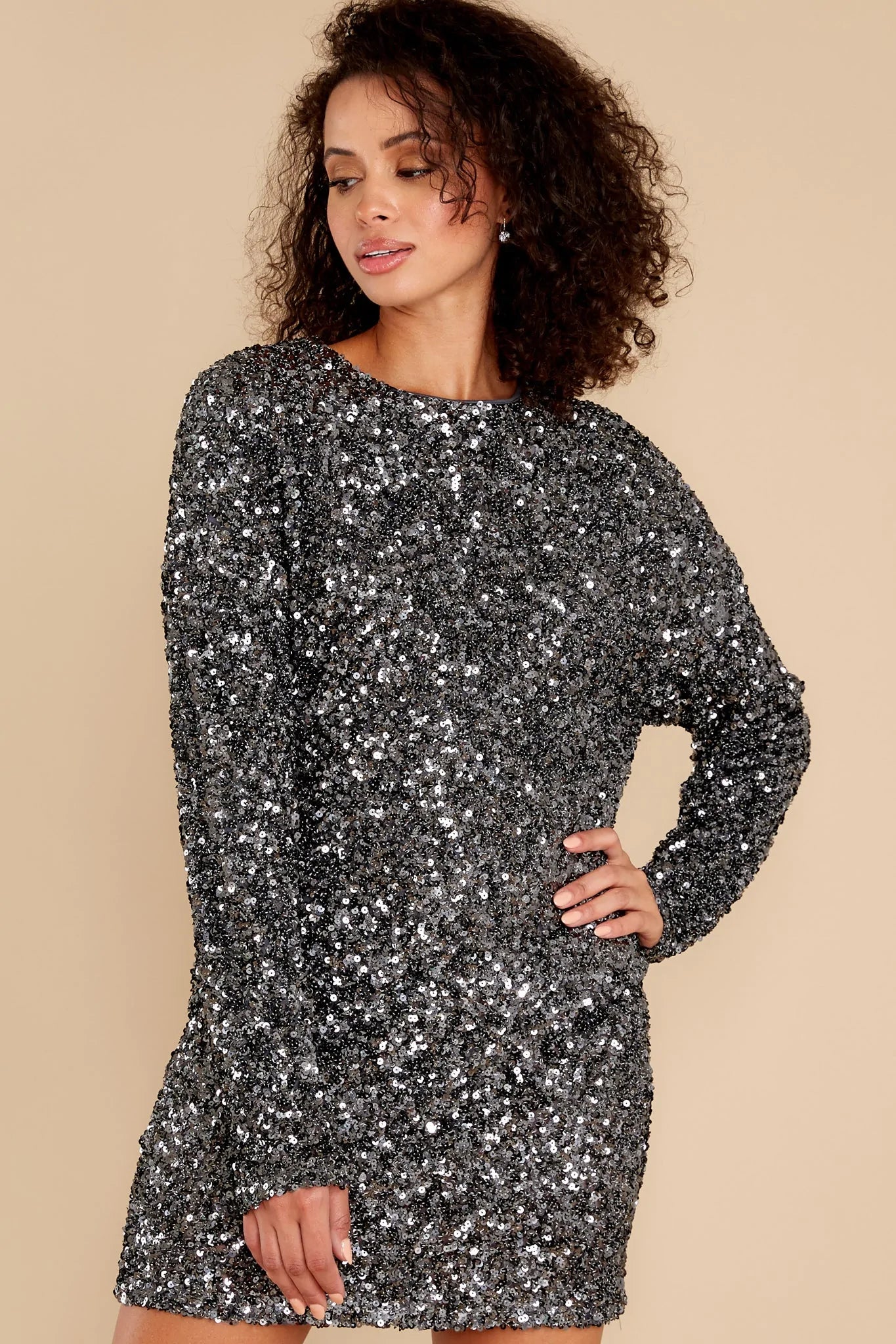 Glamour Girl Silver Sequin Dress g - qrack theme