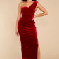 Flawless Beauty Red Velvet Maxi Dress - qrack theme