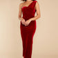 Flawless Beauty Red Velvet Maxi Dress - qrack theme