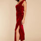 Flawless Beauty Red Velvet Maxi Dress - qrack theme
