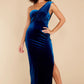 Flawless Beauty Royal Blue Velvet Maxi Dress - qrack theme