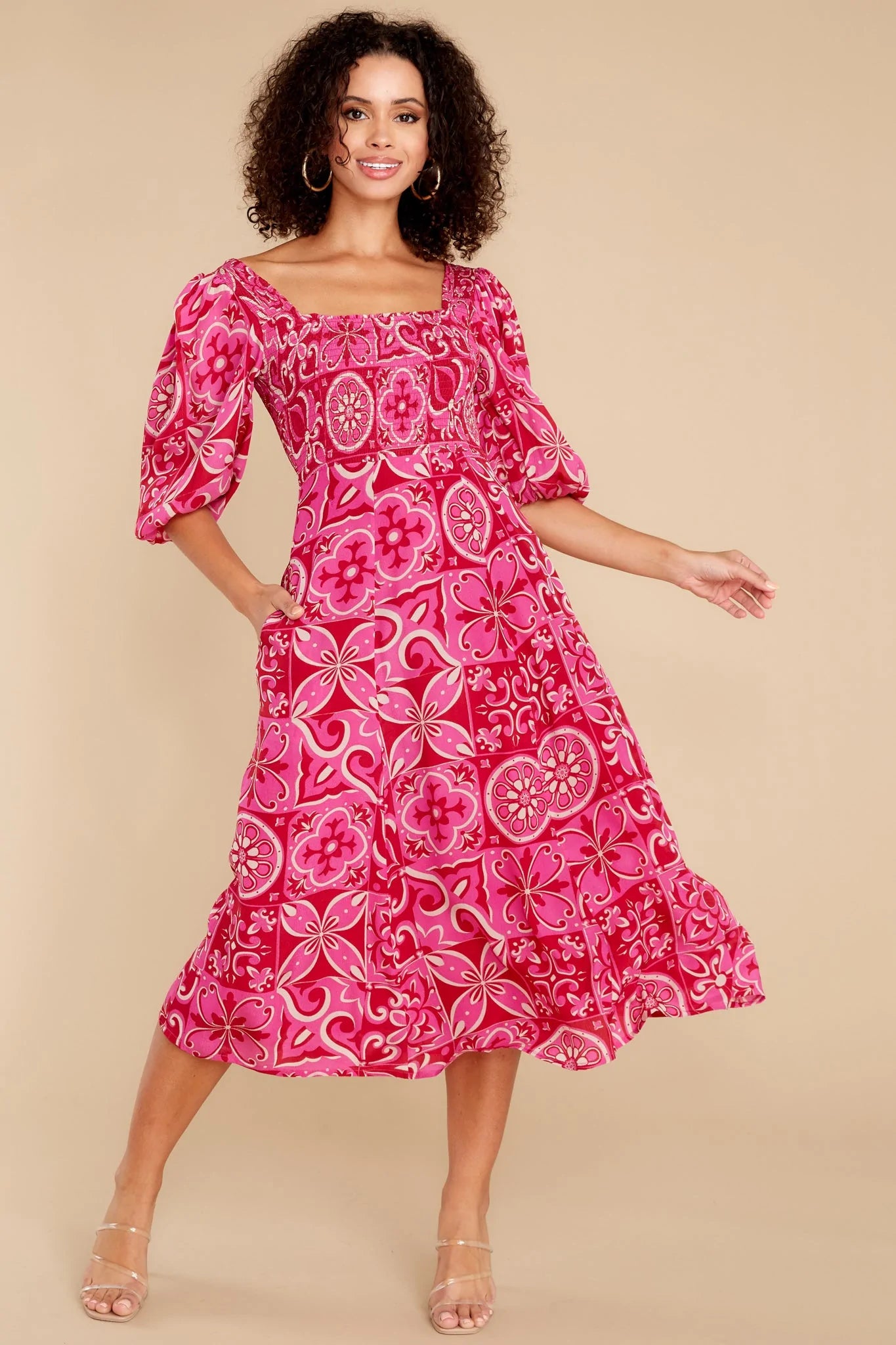 Bridget Tile Midi Dress - qrack theme