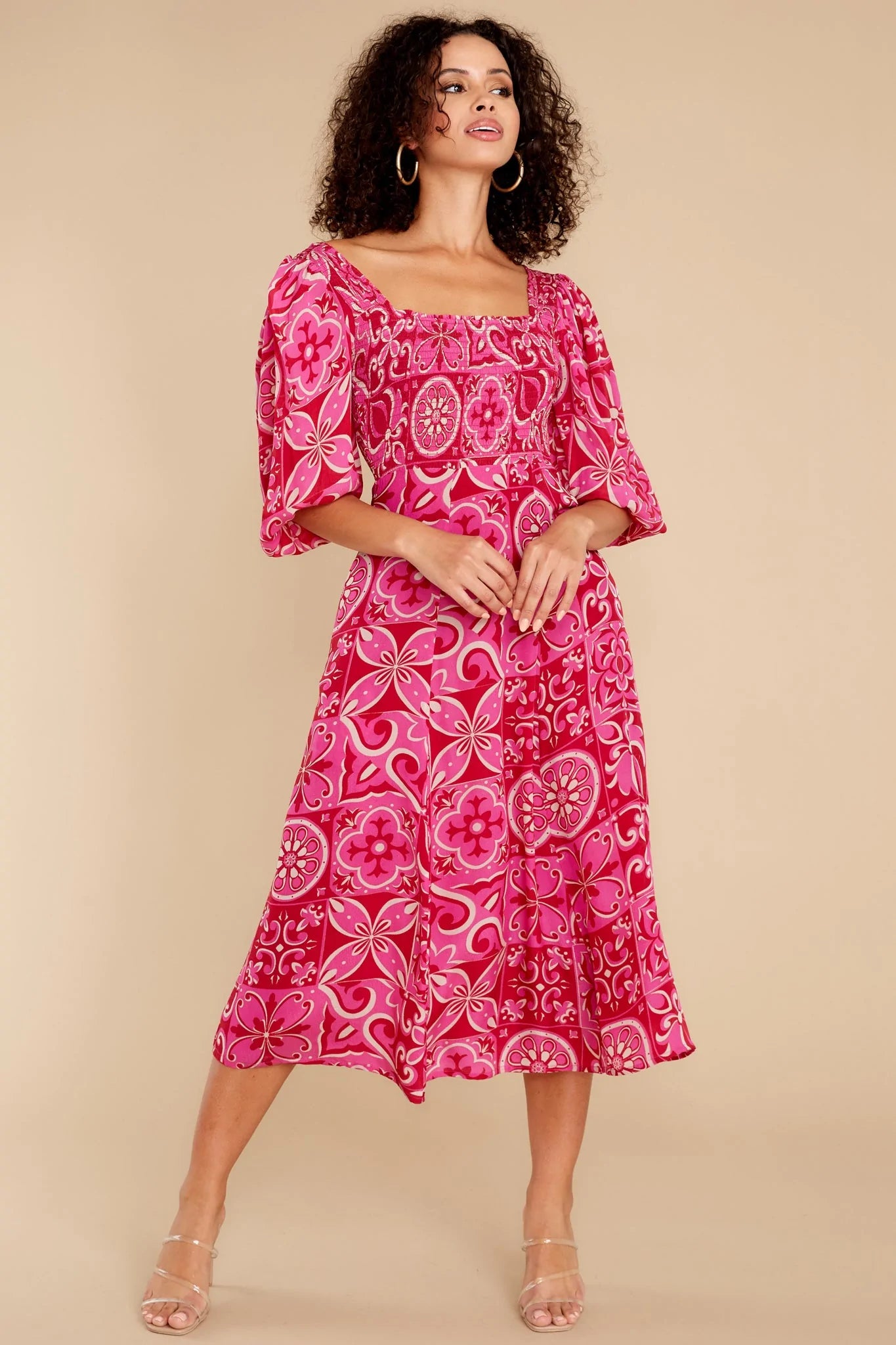 Bridget Tile Midi Dress - qrack theme
