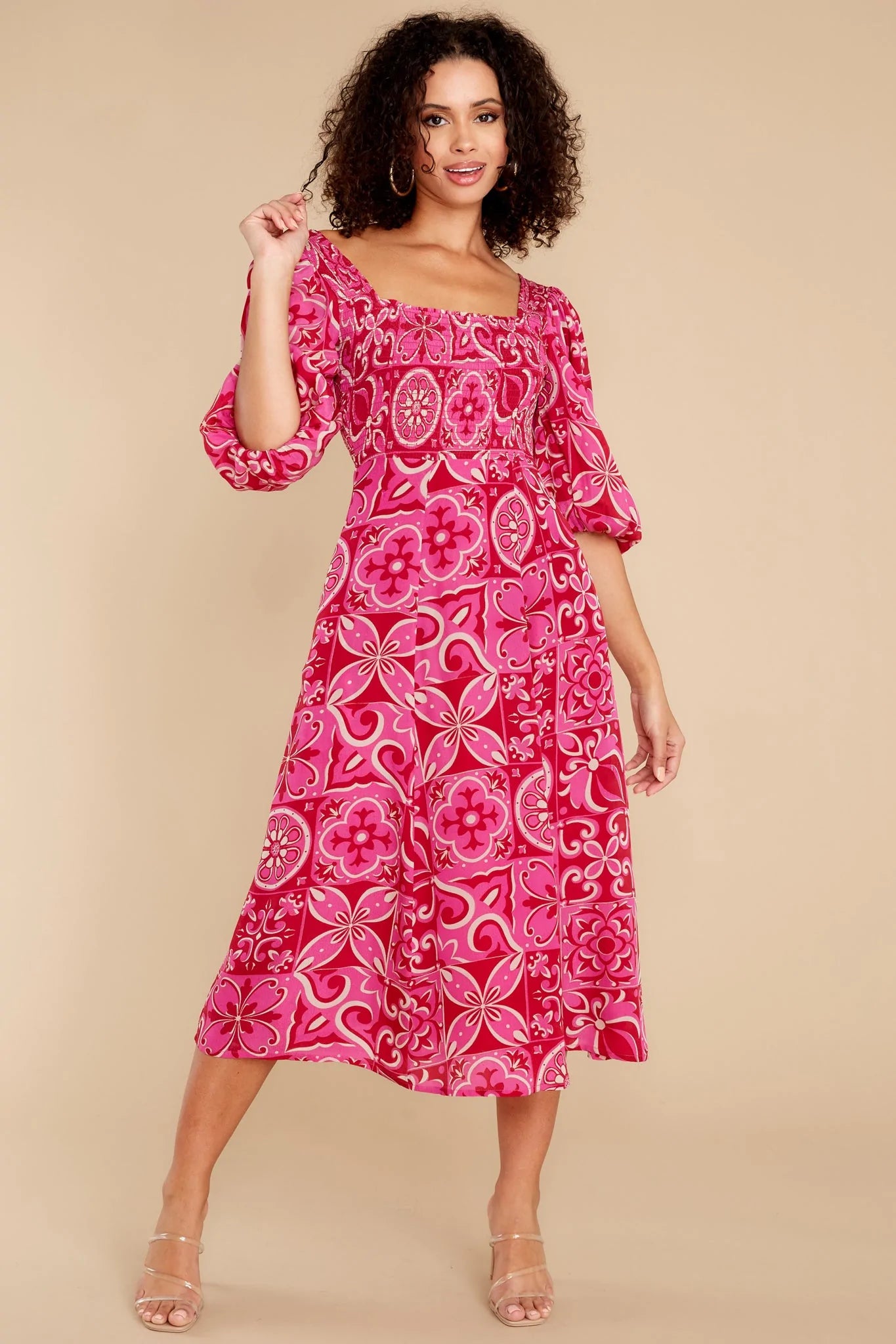 Bridget Tile Midi Dress - qrack theme