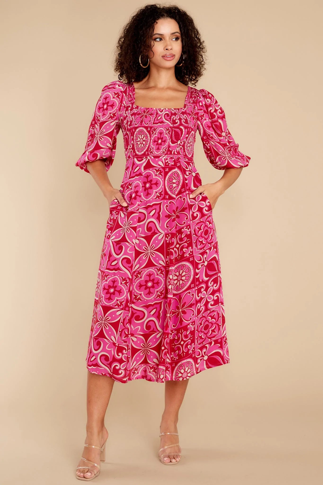 Bridget Tile Midi Dress - qrack theme