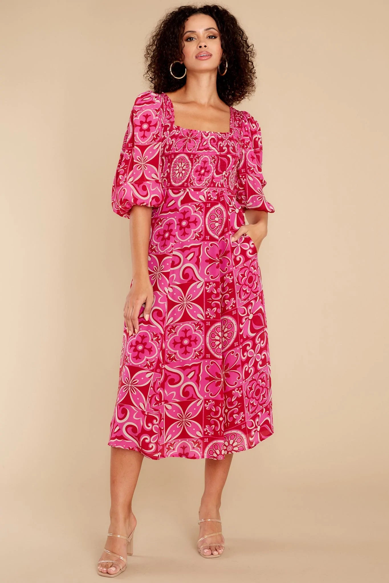 Bridget Tile Midi Dress - qrack theme