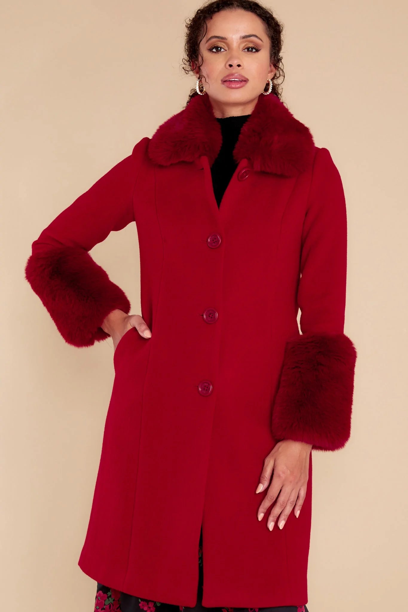 Mandi Cherry Jam Coat - qrack theme