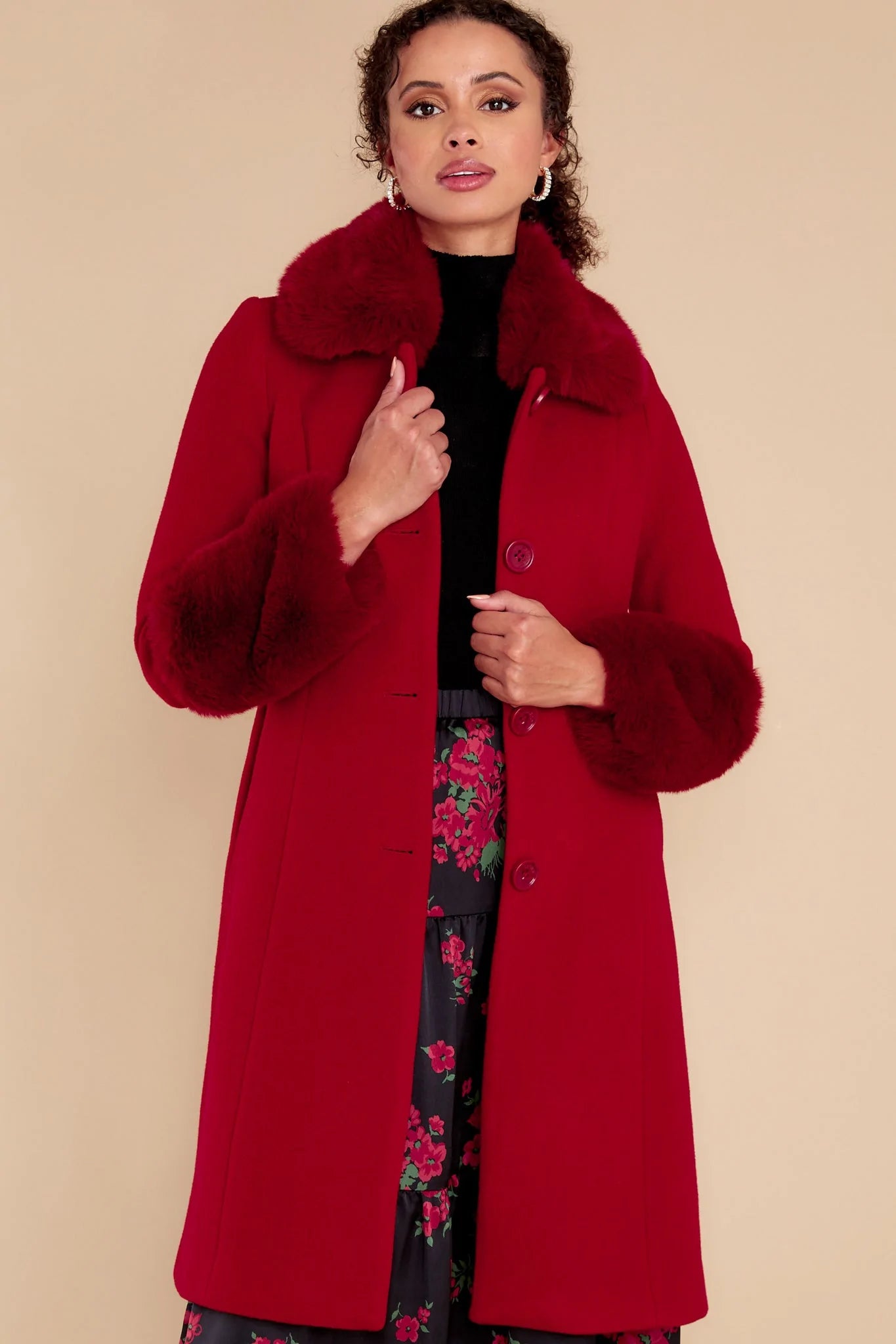 Mandi Cherry Jam Coat - qrack theme