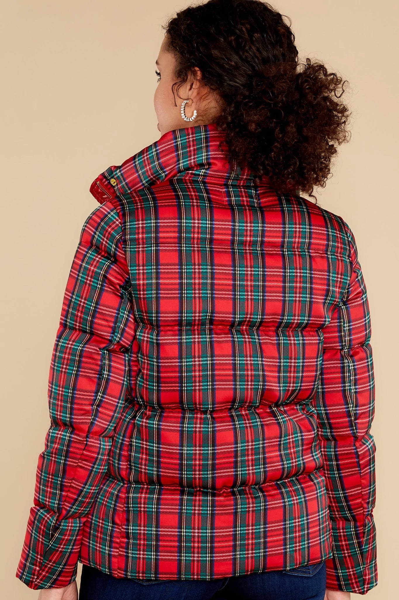 Cole Tartan Plaid Puffer Coat - qrack theme