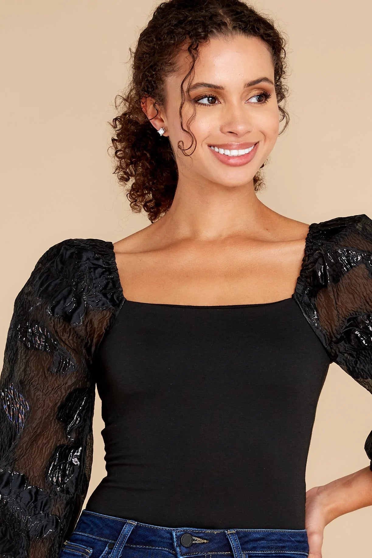 Magic Details Black Bodysuit - qrack theme