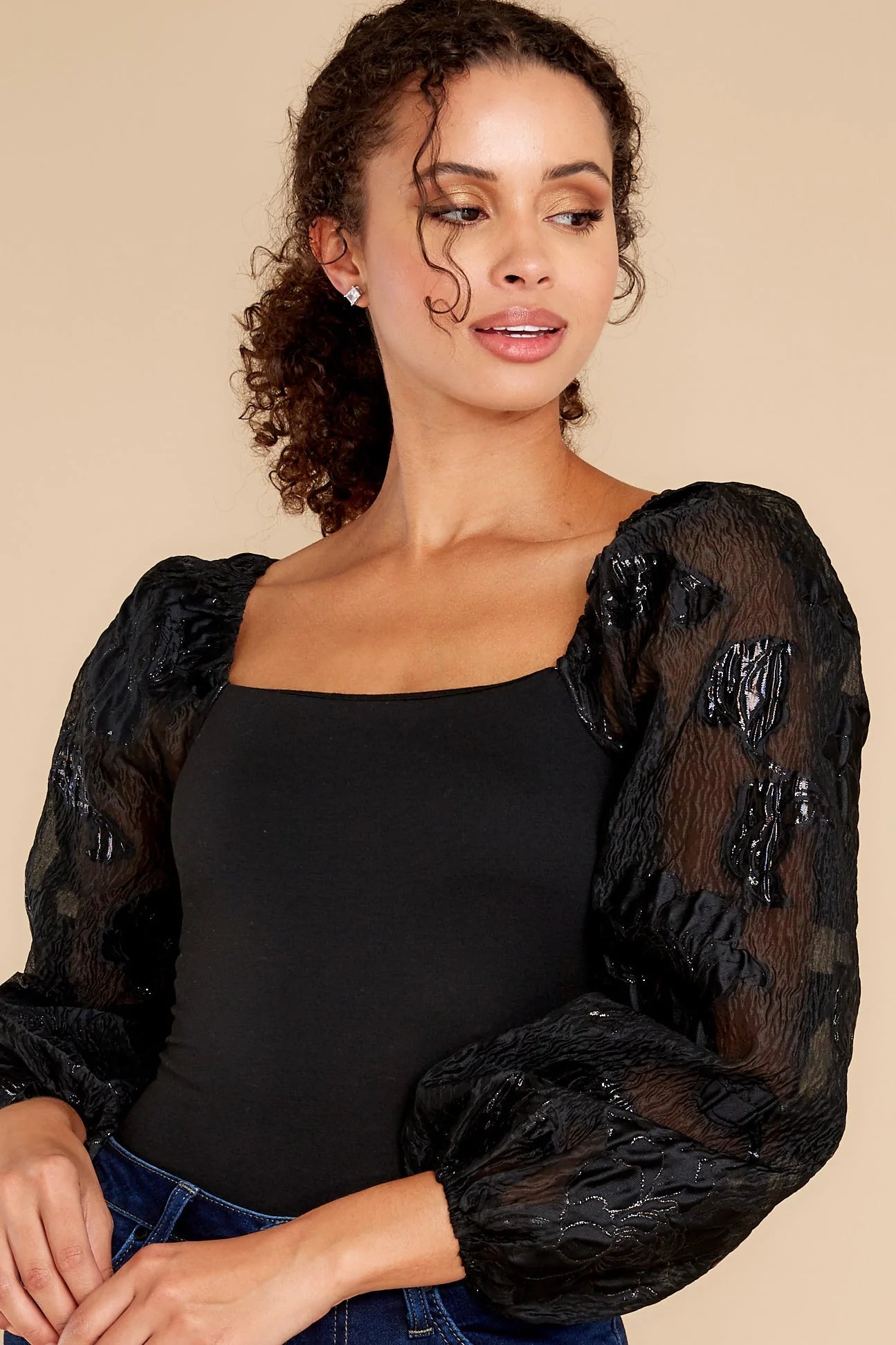 Magic Details Black Bodysuit - qrack theme