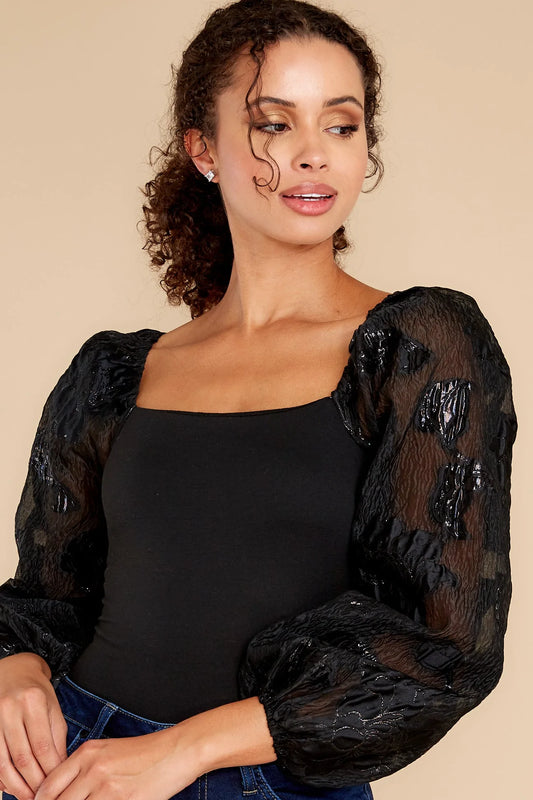 Magic Details Black Bodysuit - qrack theme