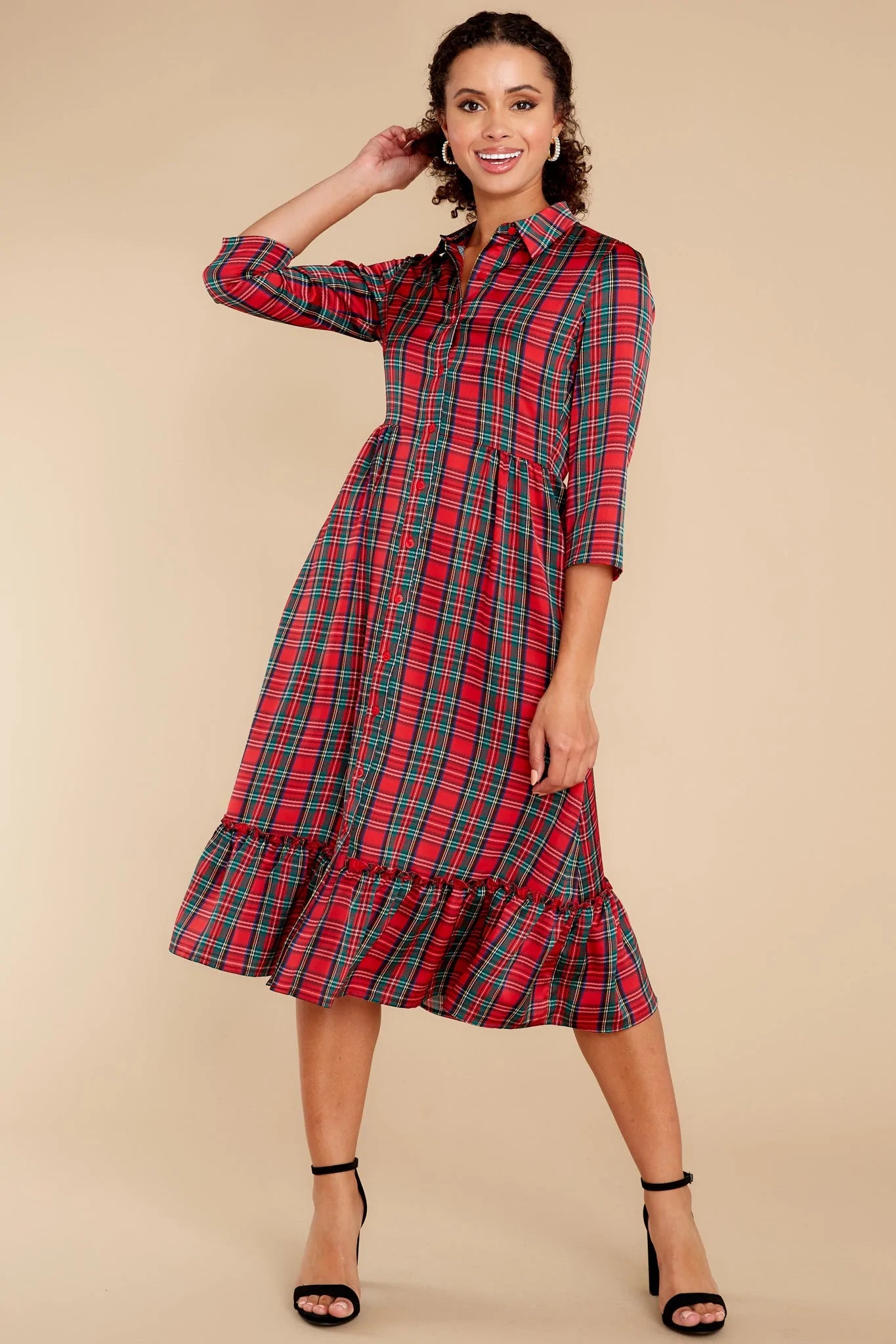 Derek Tartan Plaid Dress - qrack theme