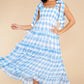 Berenice Blue Gingham Long Dress - qrack theme
