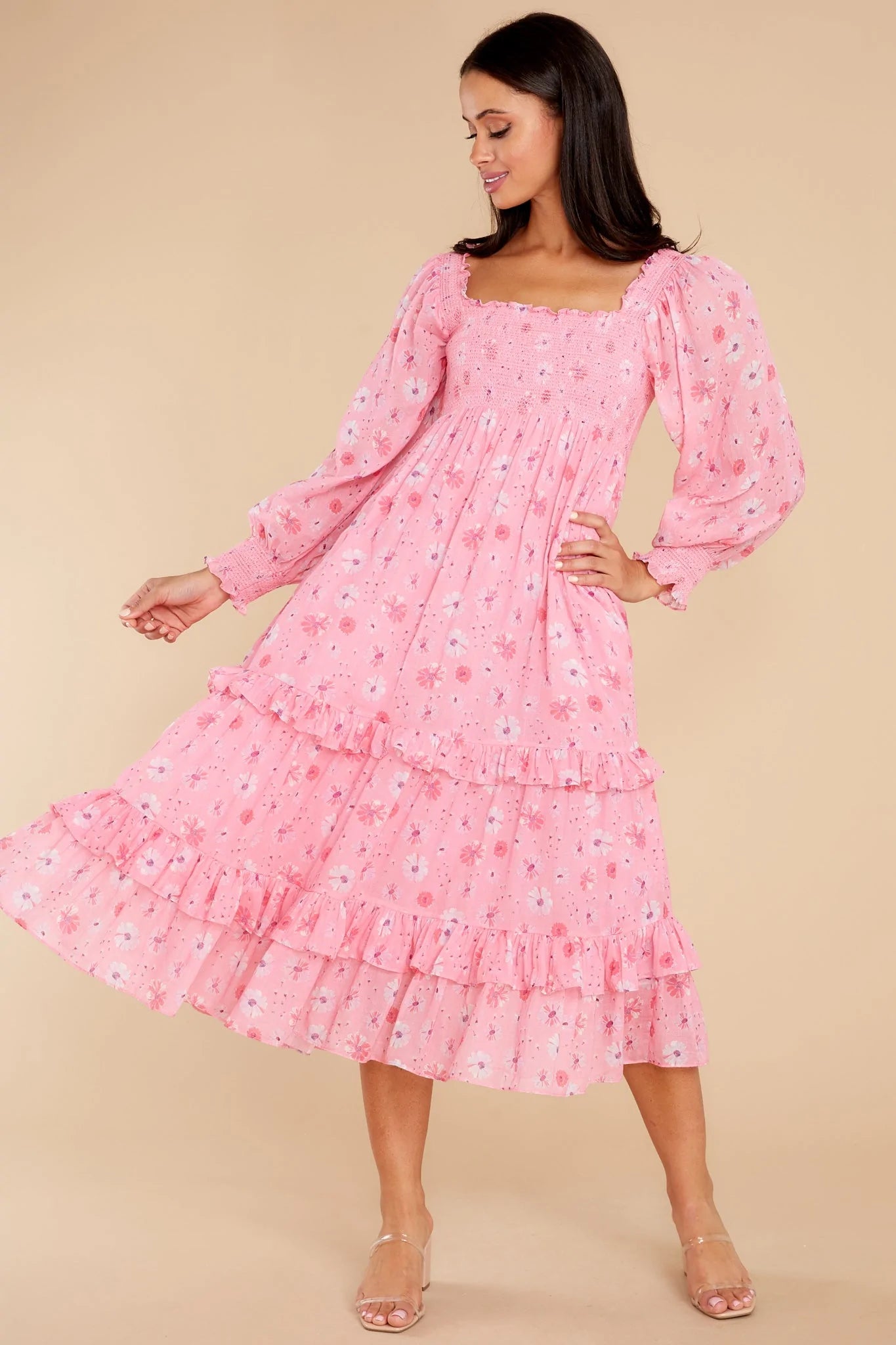 Miri Coral Blaze Midi Dress - qrack theme