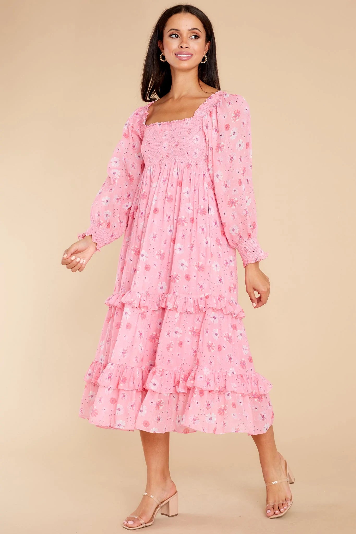 Miri Coral Blaze Midi Dress - qrack theme