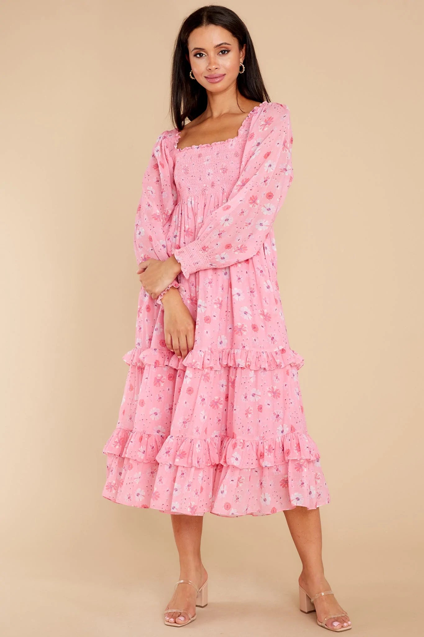 Miri Coral Blaze Midi Dress - qrack theme
