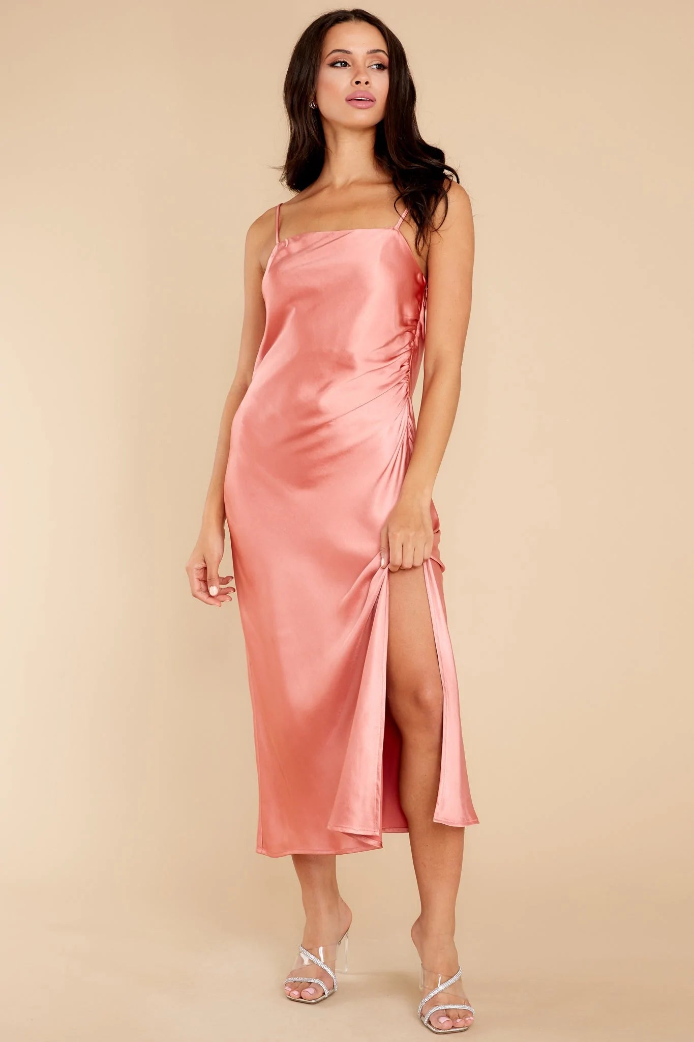 Special Treatment Coral Maxi Dress - qrack theme