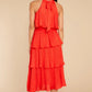 Feeling Groovy Red Midi Dress - qrack theme