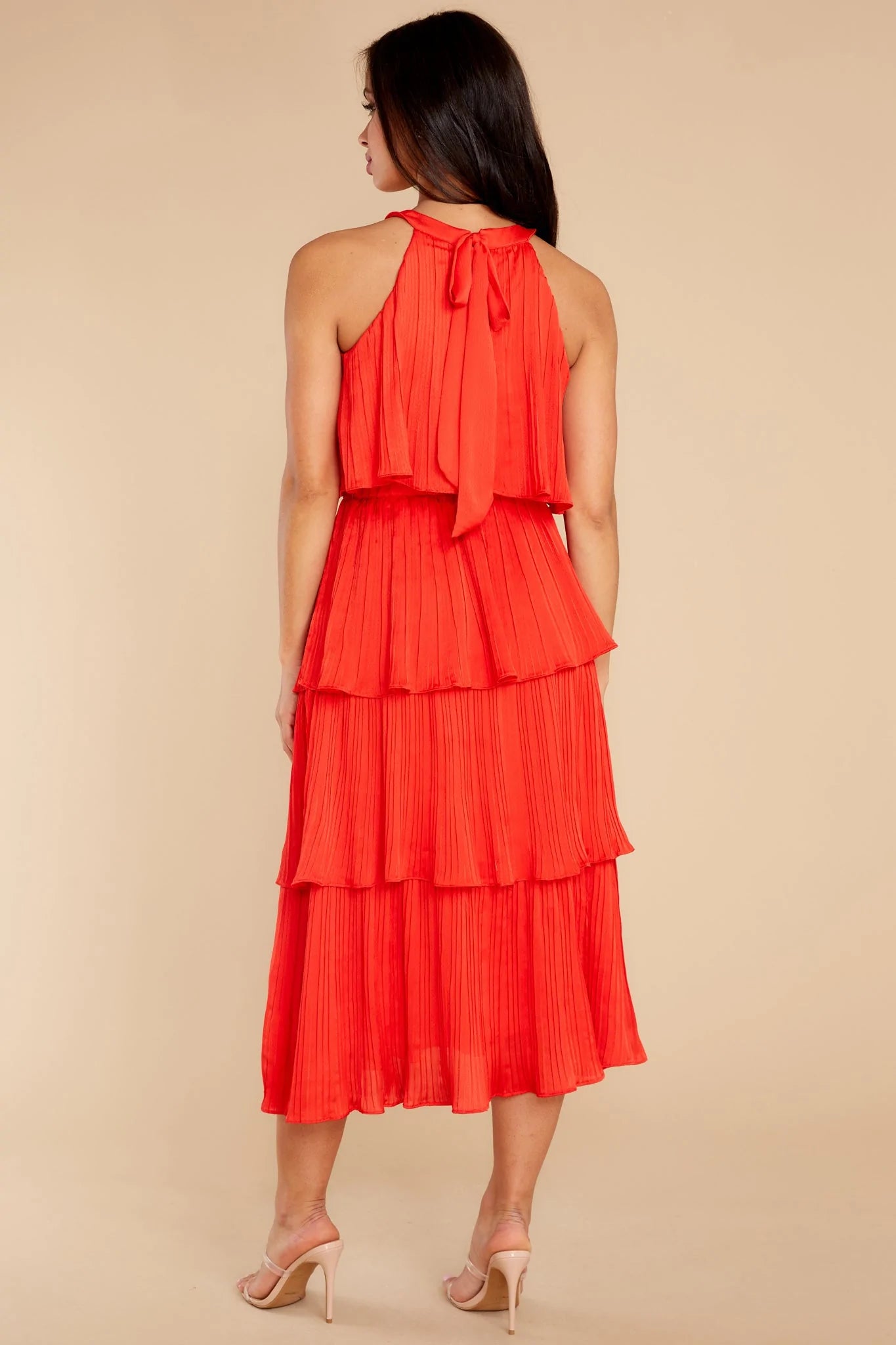 Feeling Groovy Red Midi Dress - qrack theme