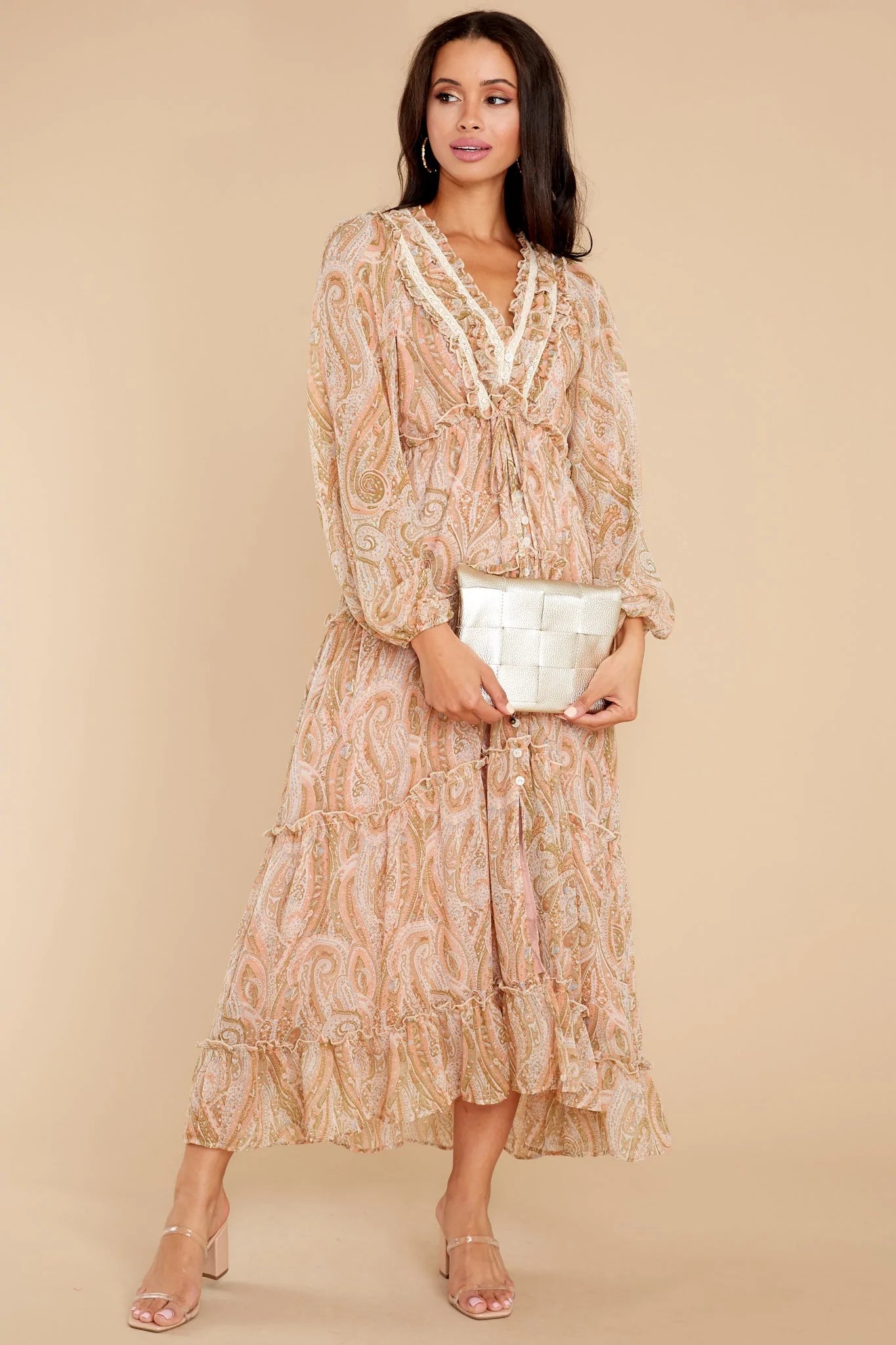 Entirely Yours Brown Multi Print Maxi Dress - qrack theme