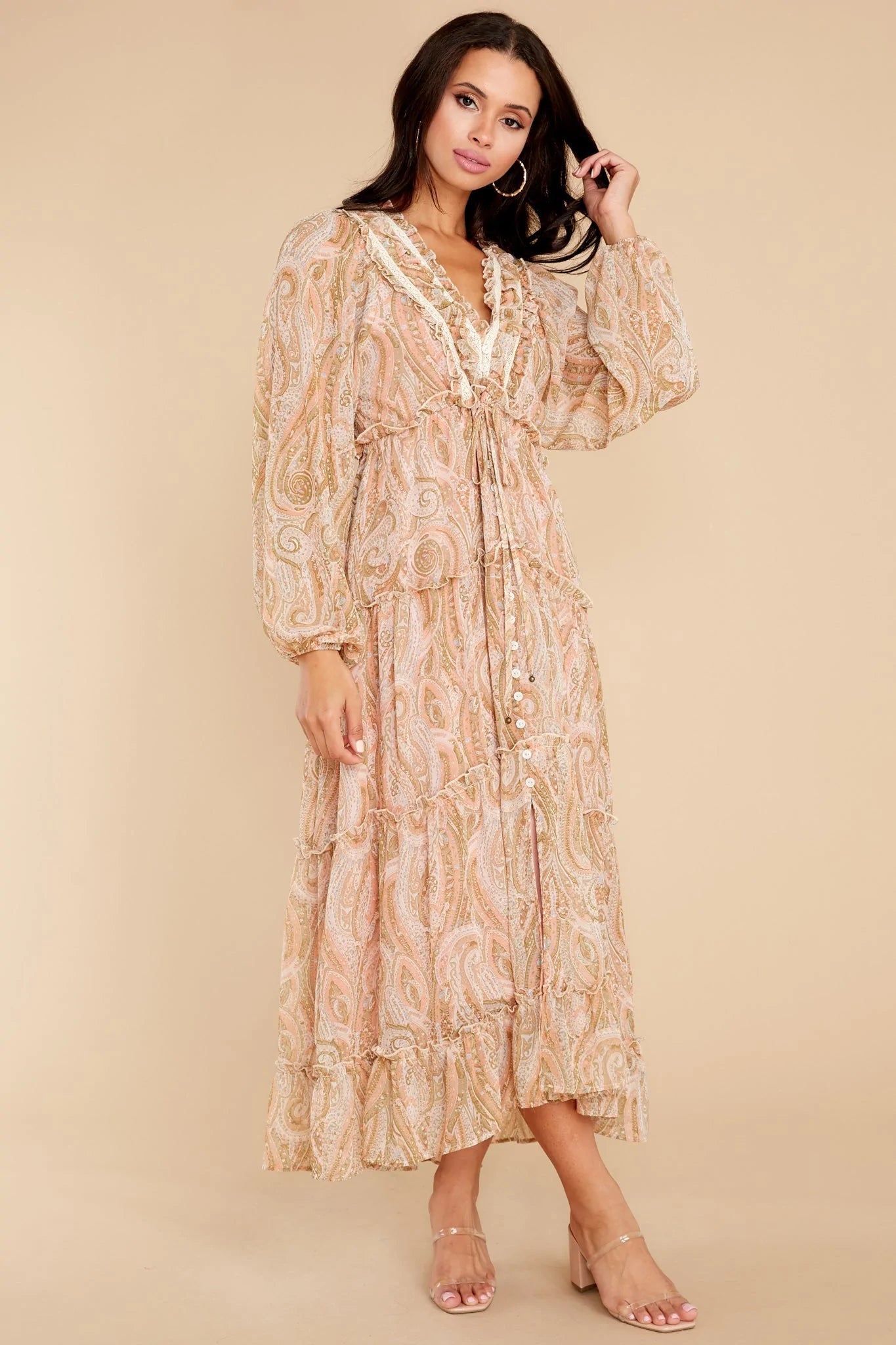 Entirely Yours Brown Multi Print Maxi Dress - qrack theme