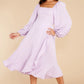 Lupine Orchid Long Sleeve Midi Dress - qrack theme