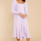 Lupine Orchid Long Sleeve Midi Dress - qrack theme