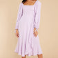 Lupine Orchid Long Sleeve Midi Dress - qrack theme