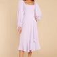 Lupine Orchid Long Sleeve Midi Dress - qrack theme