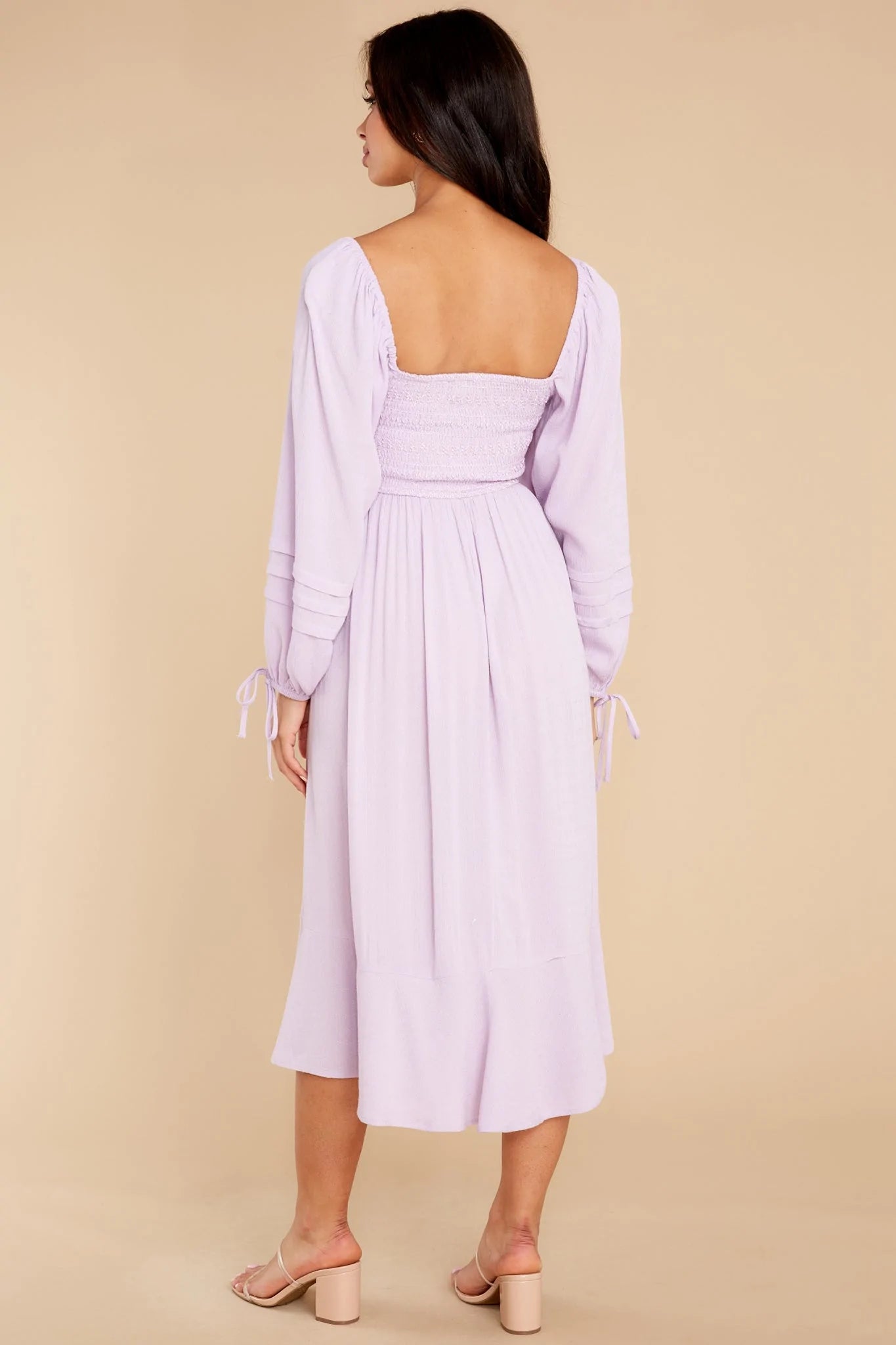 Lupine Orchid Long Sleeve Midi Dress - qrack theme