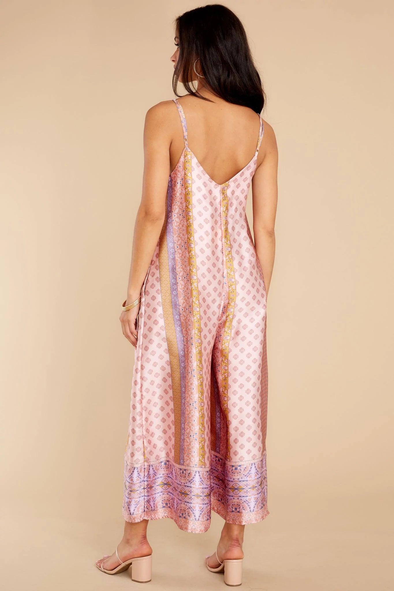 Going Abroad Light Pink Multi Print Jumpsuit - qrack theme