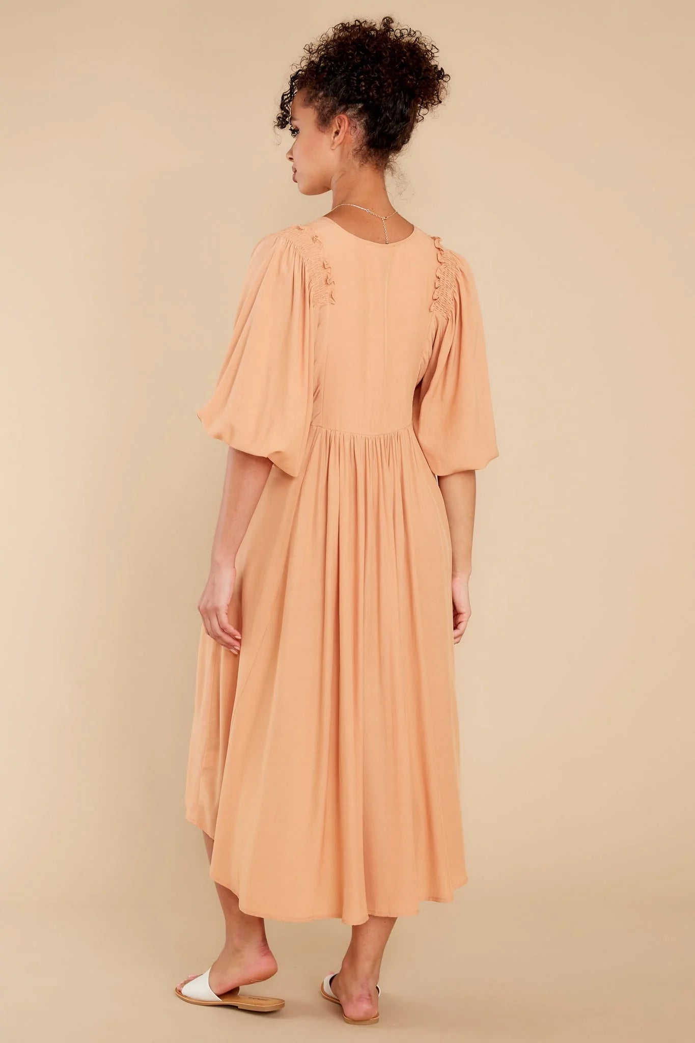 Sweet Interlude Apricot High-Low Dress - qrack theme