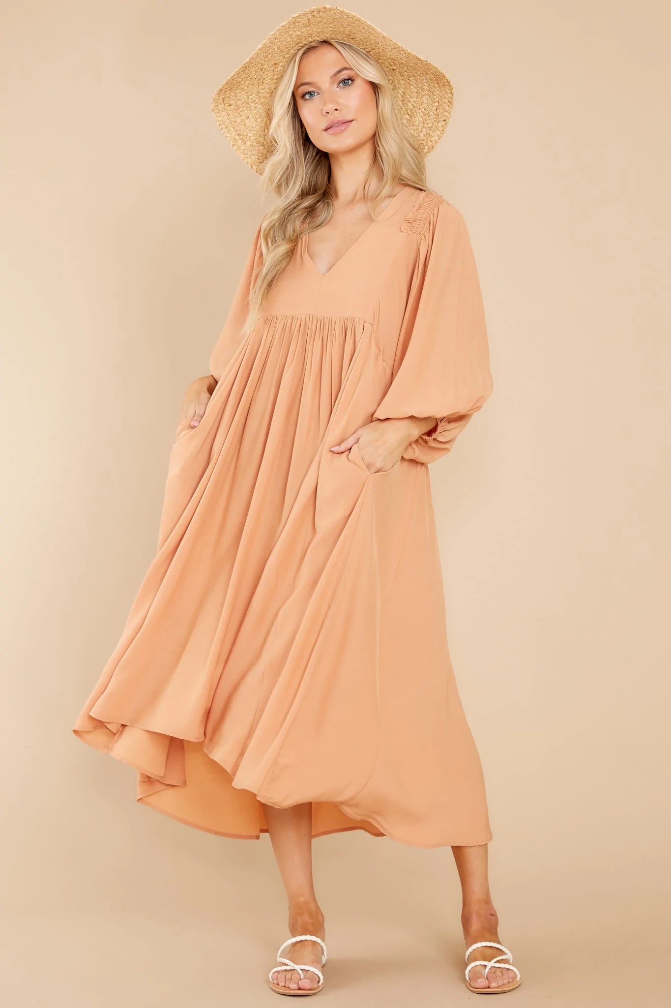 Sweet Interlude Apricot High-Low Dress - qrack theme