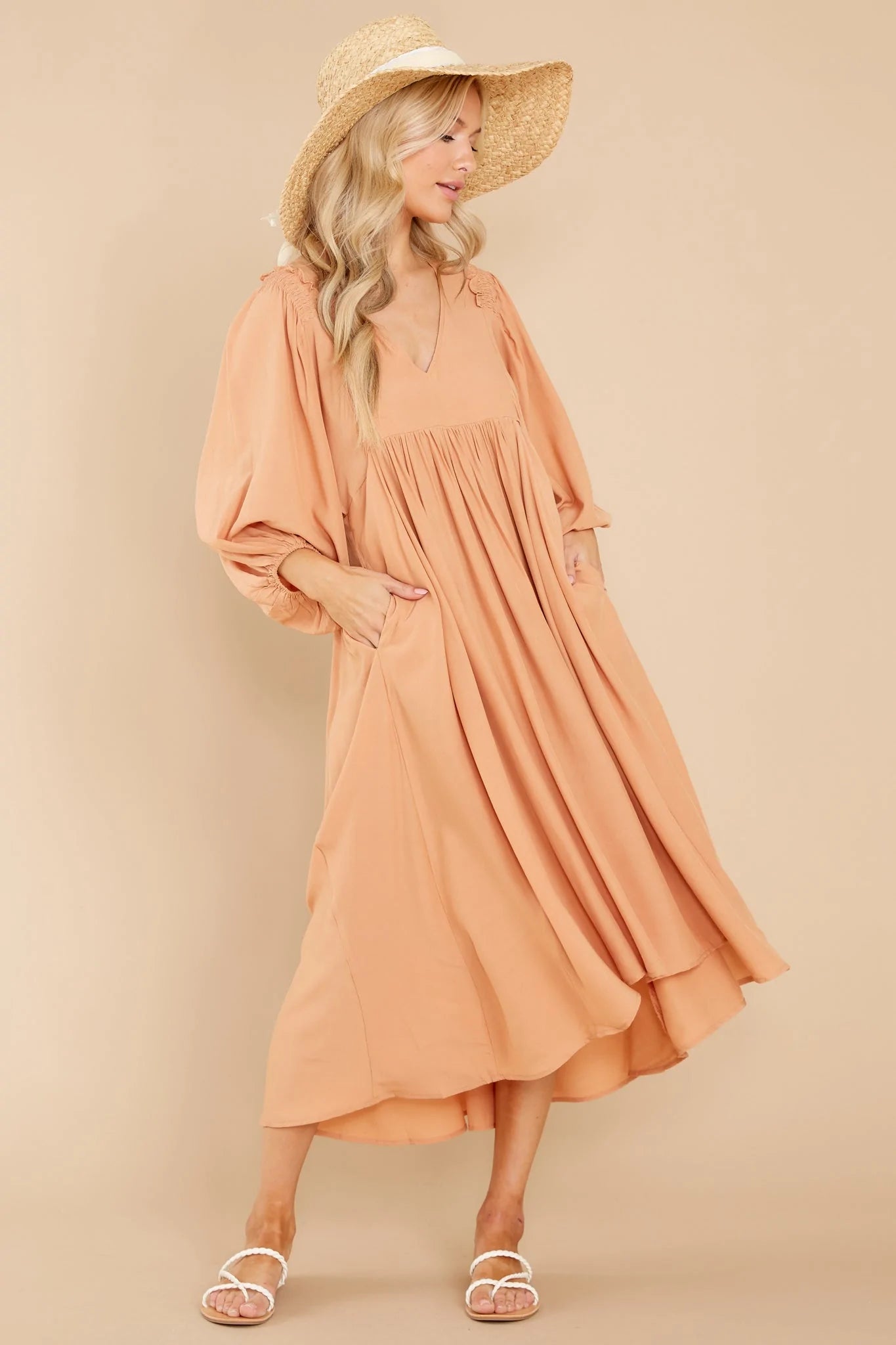 Sweet Interlude Apricot High-Low Dress - qrack theme