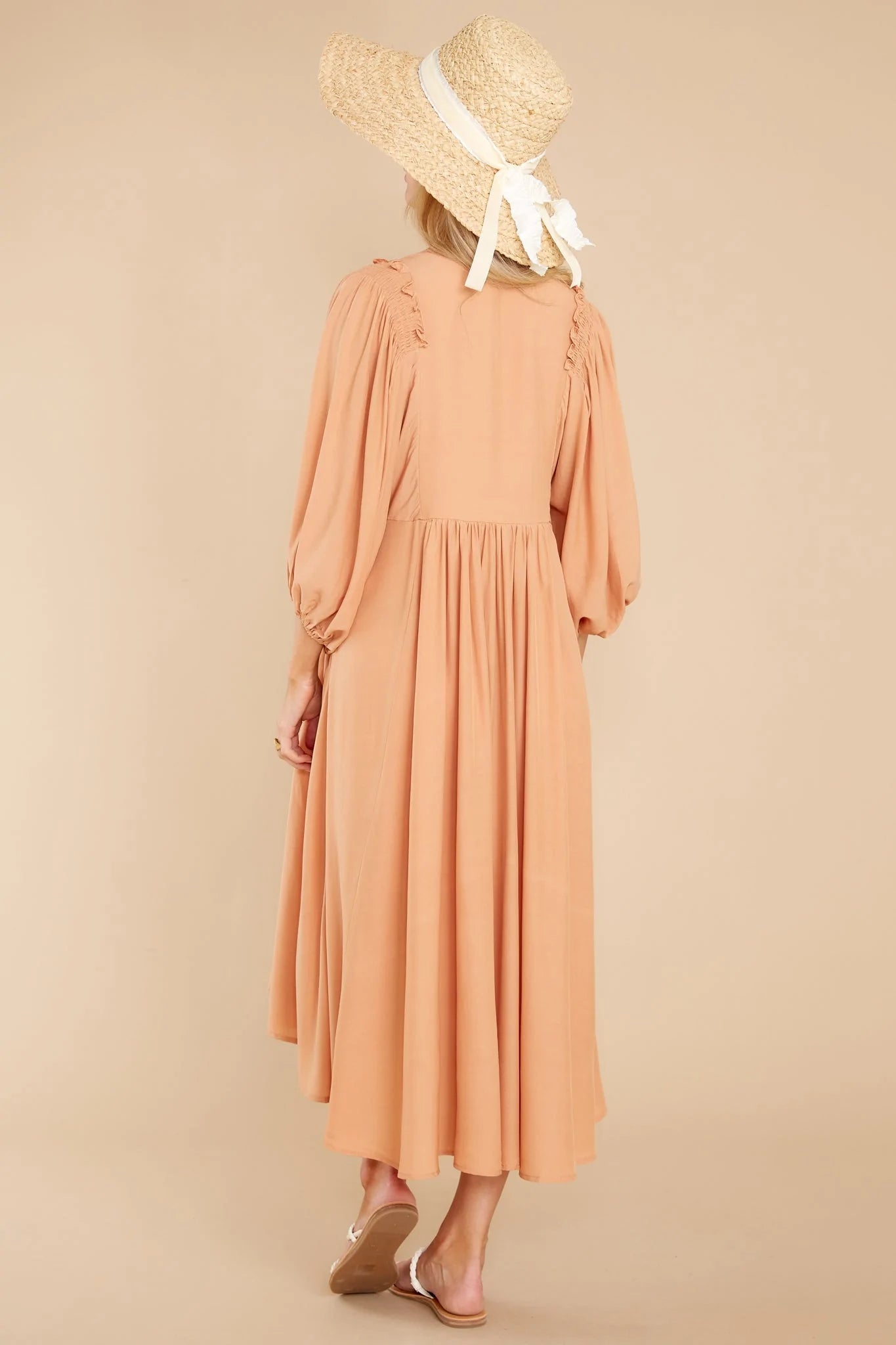 Sweet Interlude Apricot High-Low Dress - qrack theme