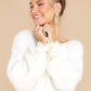 Don't Miss Out Ivory Eyelash Sweater new - qrack theme