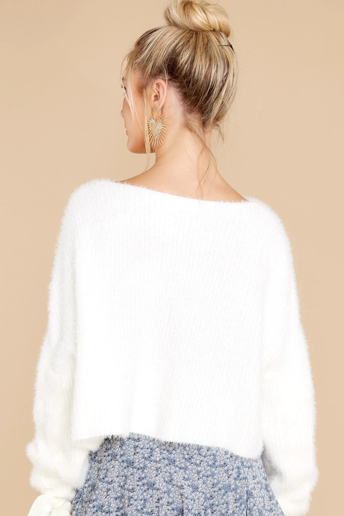 Don't Miss Out Ivory Eyelash Sweater new - qrack theme