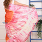 EXCLUSIVE! Handmade Tie and Dye Cotton Orange Lehriya Saree By Women Weavers - qrack theme