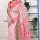 PREMIUM! Red- White Jamdhani Cotton Saree With Beautiful Pallu* - qrack theme